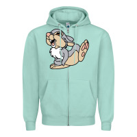 Seafoam thumper Zipper Hoodie - linhVisuals