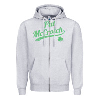 Heather Grey pat mccrotch funny st. patrick's day long sleeve t shirt Zipper Hoodie - linhVisuals