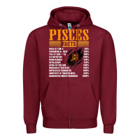 Burgundy pisces facts t shirt pisces birthday gifts Zipper Hoodie - linhVisuals