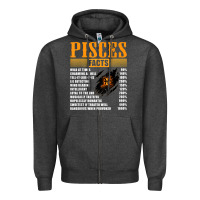 Charcoal Heather pisces facts t shirt pisces birthday gifts Zipper Hoodie - linhVisuals