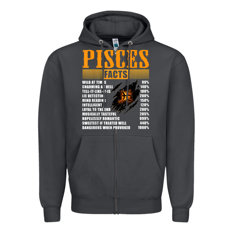 Pisces Facts T Shirt Pisces Birthday Gifts Zipper Hoodie by linhVisuals | Teevron
