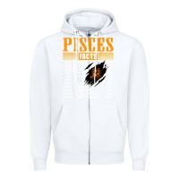 White pisces facts t shirt pisces birthday gifts Zipper Hoodie - linhVisuals