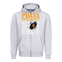 Heather Grey pisces facts t shirt pisces birthday gifts Zipper Hoodie - linhVisuals