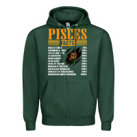 Sports Green pisces facts t shirt pisces birthday gifts Zipper Hoodie - linhVisuals