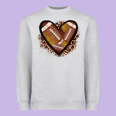 Heart Football Heavyweight Sweatshirt Designed By Jahusdesignshop