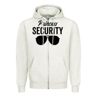 Oatmeal Heather princess security dad boyfriend husband pregnancy t shirt Zipper Hoodie - linhVisuals