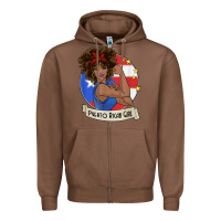 Chestnut puerto rican girl strong t shirt puerto rico pride boricua Zipper Hoodie - linhVisuals