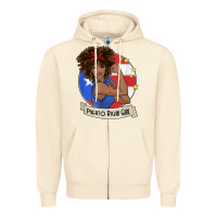 Sandshell puerto rican girl strong t shirt puerto rico pride boricua Zipper Hoodie - linhVisuals