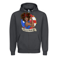 Smoke puerto rican girl strong t shirt puerto rico pride boricua Zipper Hoodie - linhVisuals