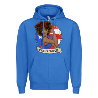 True Royal puerto rican girl strong t shirt puerto rico pride boricua Zipper Hoodie - linhVisuals