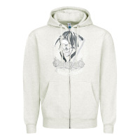 Oatmeal Heather santa muerte female deity mexican satanic dead sugar skull tank top Zipper Hoodie - linhVisuals