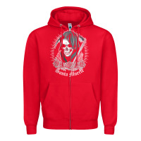 Red santa muerte female deity mexican satanic dead sugar skull tank top Zipper Hoodie - linhVisuals