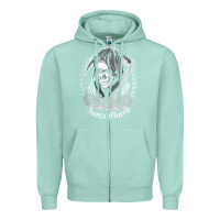 Seafoam santa muerte female deity mexican satanic dead sugar skull tank top Zipper Hoodie - linhVisuals