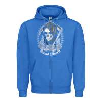 True Royal santa muerte female deity mexican satanic dead sugar skull tank top Zipper Hoodie - linhVisuals