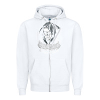 White santa muerte female deity mexican satanic dead sugar skull tank top Zipper Hoodie - linhVisuals