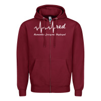 Burgundy red friday military remember everyone deployed heartbeat t shirt Zipper Hoodie - linhVisuals