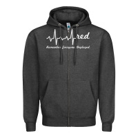 Charcoal Heather red friday military remember everyone deployed heartbeat t shirt Zipper Hoodie - linhVisuals