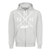 Dove Grey vintage nashville retro nsh cross t shirt Zipper Hoodie - linhVisuals