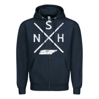 Navy vintage nashville retro nsh cross t shirt Zipper Hoodie - linhVisuals