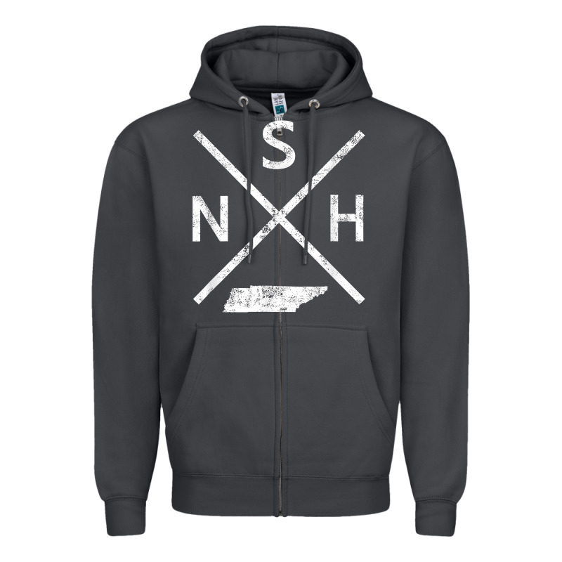 Vintage Nashville Retro Nsh Cross T Shirt Zipper Hoodie by linhVisuals | Teevron