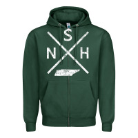 Sports Green vintage nashville retro nsh cross t shirt Zipper Hoodie - linhVisuals