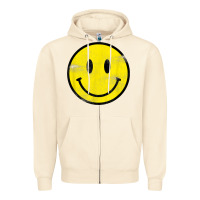 Sandshell vintage retro happy smiley face 80's 90's aesthetic t shirt Zipper Hoodie - linhVisuals