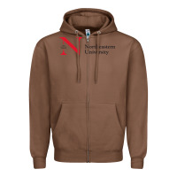 Chestnut The the northeastern Zipper Hoodie - linhVisuals