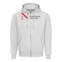 Dove Grey The the northeastern Zipper Hoodie - linhVisuals
