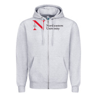 Heather Grey The the northeastern Zipper Hoodie - linhVisuals