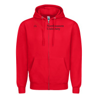 Red The the northeastern Zipper Hoodie - linhVisuals