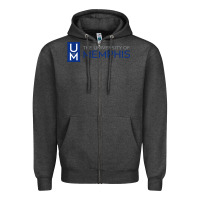 Charcoal Heather The university of memphis Zipper Hoodie - linhVisuals