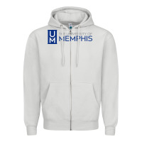 Dove Grey The university of memphis Zipper Hoodie - linhVisuals