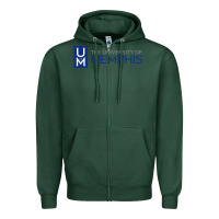 Sports Green The university of memphis Zipper Hoodie - linhVisuals
