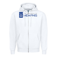 White The university of memphis Zipper Hoodie - linhVisuals