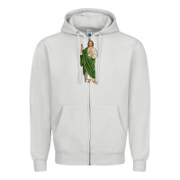 Dove Grey san judas1 Zipper Hoodie - JahusDesignShop