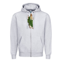 Heather Grey san judas1 Zipper Hoodie - JahusDesignShop