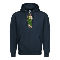 Navy san judas1 Zipper Hoodie - JahusDesignShop