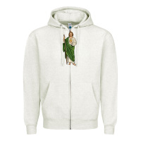 Oatmeal Heather san judas1 Zipper Hoodie - JahusDesignShop