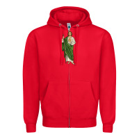 Red san judas1 Zipper Hoodie - JahusDesignShop