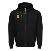 Black The university of miami Zipper Hoodie - linhVisuals
