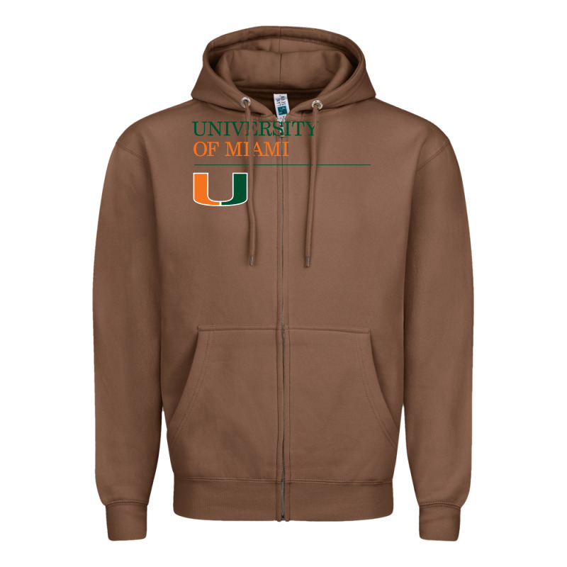The University Of Miami Zipper Hoodie by linhVisuals | Teevron