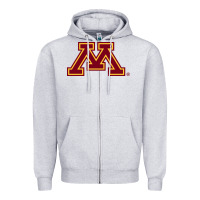 Heather Grey The university of minnesota Zipper Hoodie - linhVisuals