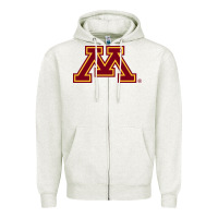 Oatmeal Heather The university of minnesota Zipper Hoodie - linhVisuals