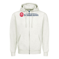 Oatmeal Heather The university of mississippi Zipper Hoodie - linhVisuals