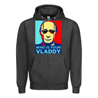 Charcoal Heather who is your vladdy Zipper Hoodie - linhVisuals