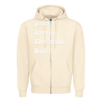 Sandshell peace love & electronic music  edm techno t shirt Zipper Hoodie - linhVisuals