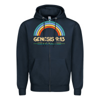 Navy genesis 913 god's promise faithfully rainbow bible verse t shirt Zipper Hoodie - linhVisuals