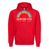 Red genesis 913 god's promise faithfully rainbow bible verse t shirt Zipper Hoodie - linhVisuals