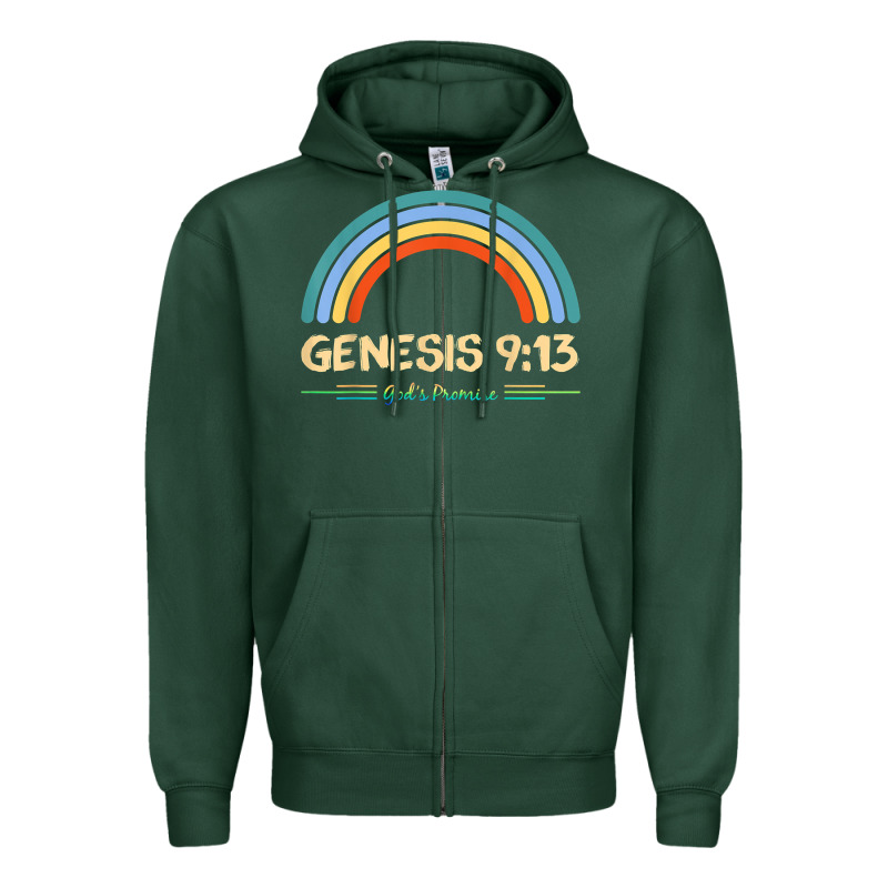 Genesis 913 God's Promise Faithfully Rainbow Bible Verse T Shirt Zipper Hoodie by linhVisuals | Teevron