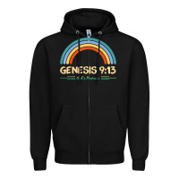Black genesis 913 god's promise faithfully rainbow bible verse t shirt Zipper Hoodie - linhVisuals